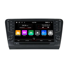 Skoda Octavia 13-18 – 9" Radio m. Apple CarPlay og Android Auto med brugergrænseflade og kontrolknapper