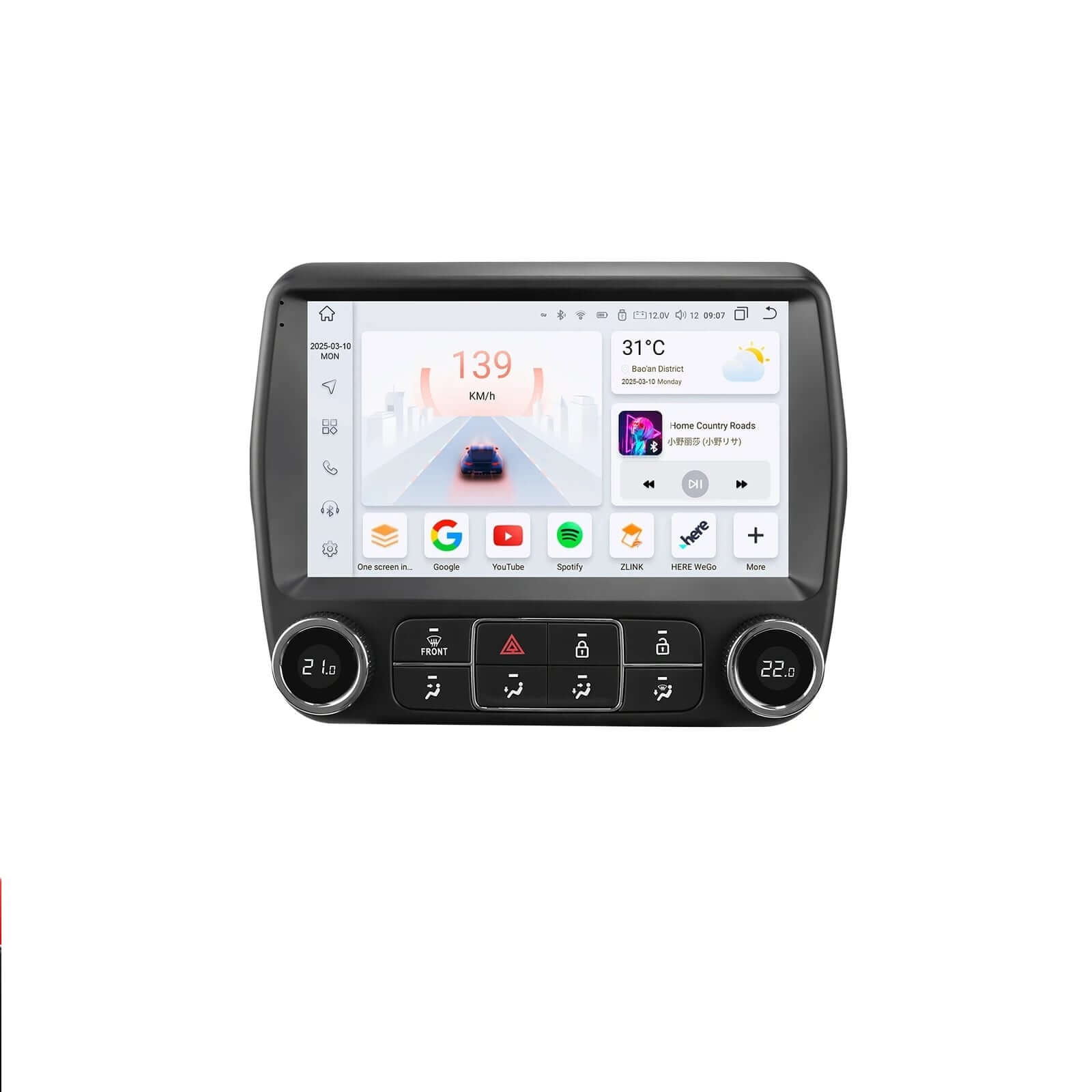 Chevrolet Camaro 10-15 - 9" Radio m. Apple CarPlay og Android Auto med moderne skærm og knapper