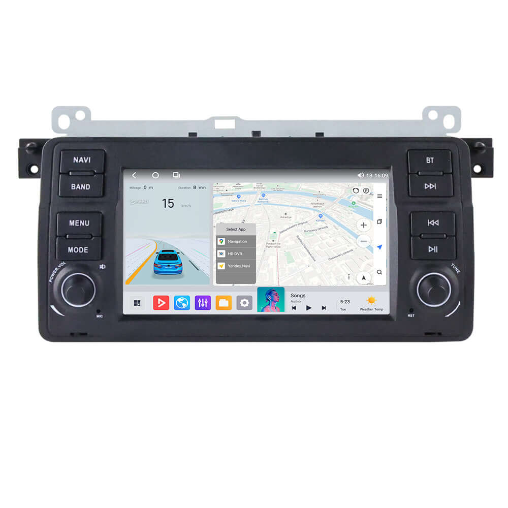 BMW E46 - 7" Radio m. Apple CarPlay og Android Auto – Bilmedie.dk