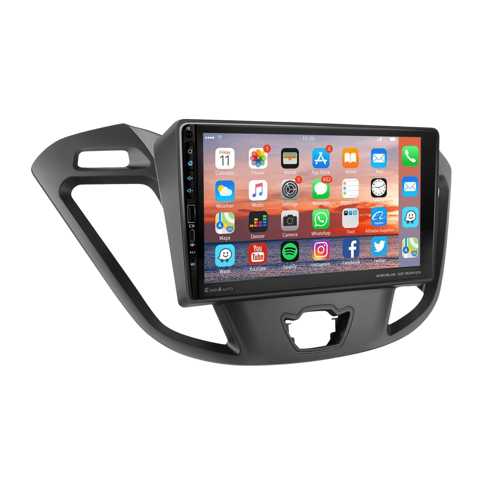 Ford Transit Tourneo Custom 12-21 - 9" Radio m. Apple CarPlay og Android Auto – Bilmedie.dk