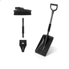 Vintersæt 3 i 1 med skovl, skraber og børste - komplet snefjernersæt med sneskovl, snebørste og isskraber.