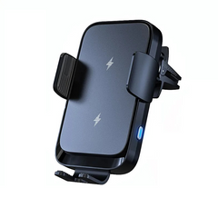 Trådløs Biloplader & Mobilholder 15W – Automatisk Klemme & 360° Rotation med dual-coil teknologi