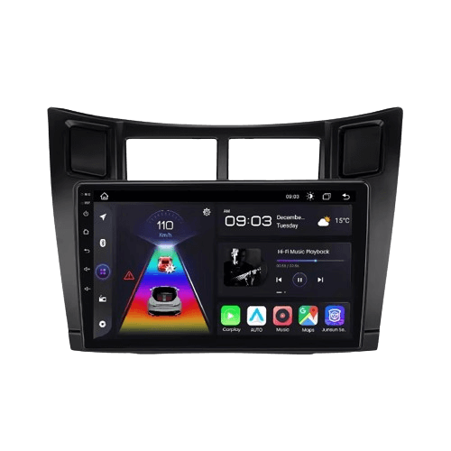 Toyota Yaris 05-12 - 9" Radio m. Apple CarPlay og Android Auto – Bilmedie.dk